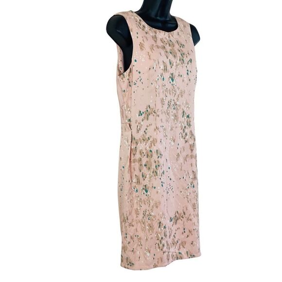Poleci Blush Pink 100% Silk Sleeveless Sheath Dress Sz 6 NWT - Picture 4 of 14